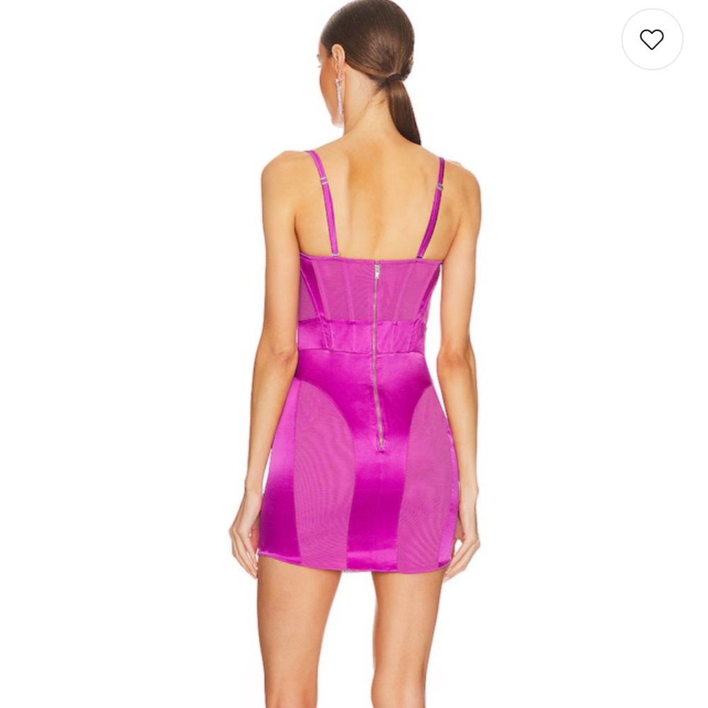 Fleur du Mal Fuchsia Corset Mini Dress - Picture 3 of 5